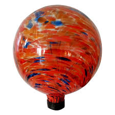 Red Glass Gazing Ball 10