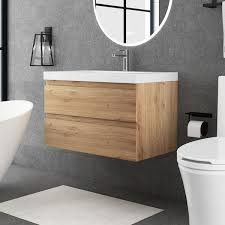 Jimsmaison Angela 36 In W X 19 5 In D X 22 5 In H Wall Mounted Bathroom Vanity In F Oak With White Cultured Marble Top