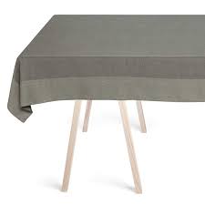Simple Dark Grey Linen Tablecloth