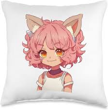 Amazon.com: Kawaii Anime Welt Kemonomimi Kawaii Manga Girl Kemonomimi  Kawaii Anime Girl Chibi Manga Cosplay Design Throw Pillow, 16x16,  Multicolor : Home & Kitchen