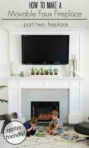 How To Make A Movable Faux Fireplace