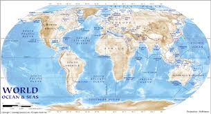 world ocean map world seas map with
