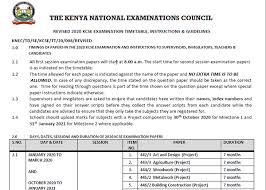 Education cs george magoha with other. Revised 2020 2021 Kcse Examination Timetable Examination Timetable National Examination Examination Results