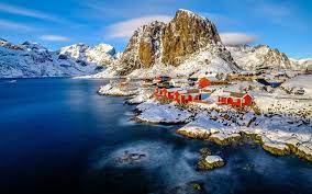 winter landscape norway lofoten islands