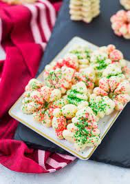 Christmas cookies are so much more than simple sweet baked treats. Cream Cheese Spritz Cookies For Christmas Rachel Cooks