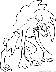 Print coloring page download pdf. Lycanroc Midnight Form Pokemon Sun And Moon Coloring Page Pokemon Coloring Pages Pokemon Coloring Moon Coloring Pages