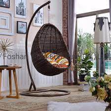 Wicker Indoor Rattan Swing Chair High