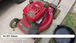 Lawn Mower Maintenance - Toro Recycler,briggs stratton, oil change, filter,  and spark plug change. - YouTube