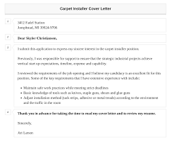 carpet installer cover letter velvet jobs