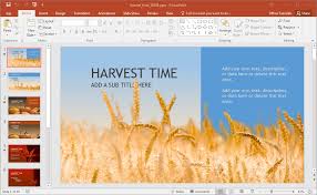 Harvest Time Powerpoint Template Fppt