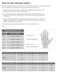 Hand measurement to glove size. Sting Size Chart Sting Sports Usa