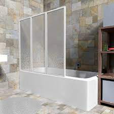 So wird die badewanne bei bedarf zur dusche. Badewannenaufsatz Duschabtrennung Duschtrennwand Badewannen Faltwand 120 X 117 Cm Transparent