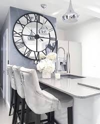 extra large mirrored wall clock 120cm