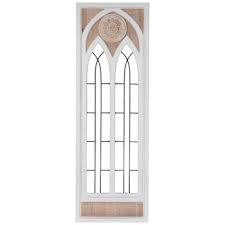 Whitewash Cathedral Window Wood Wall