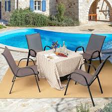 Costway Metal Outdoor Dining Chairs