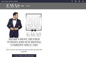 We offer the following in men's retail , shoes & furnishings from quality brand names including arrow, berlo,hart, schaffner marx, big & tall, florsheim & rockport, formal wear, h's trask, margolis, margolis suit line, palm beach, suit. Zayas Tuxedos And Formal Wear Hialeah Wedding Tuxedos And Suits