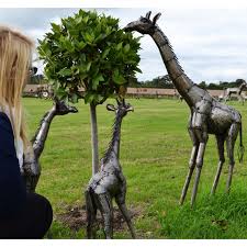 Miniature Garden Giraffe Sculptures