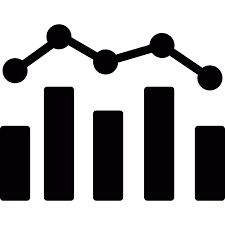 Bar Chart And Polyline Free Business Icons