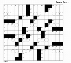 This crossword clue was last seen on 21 january 2020 in the sun coffee time crossword puzzle! Paolo Pasco And The Art Of Making Crosswords Harvard Magazine