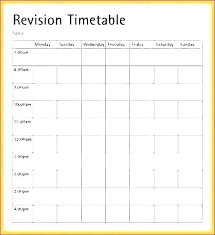 Daily Schedule Template Planner Blank Primary School