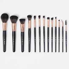marble and rose gold makeup brush set