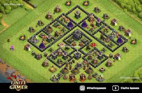 I strongly believe that all town hall 9 base designs can be 3 starred, no matter how good they are, especially those which are not fully upgraded. Best Town Hall 9 Bases With Links Th9 Base Finite Gamer