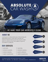 car wash flyer template in word free