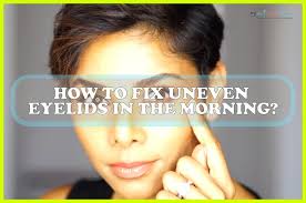 how to fix uneven eyelids in the