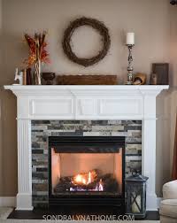 easy l and stick stone fireplace