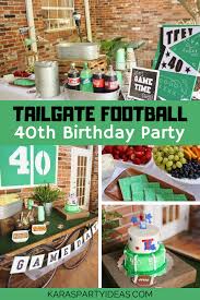 Here there are, bling 40th birthday cakes, captivate collection which we sure that will give some ideas for us. Kara S Party Ideas Tailgate Football 40th Birthday Party Kara S Party Ideas