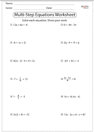 The Best Multi Step Equation Worksheets