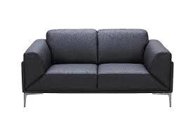 Black Premium Italian Leather Sofa Set