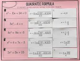 Quadratics Quadratic Formula Math Methods