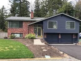 75 blue split level exterior home ideas