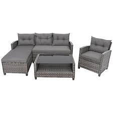 Wicker Patio Conversation Furniture Set