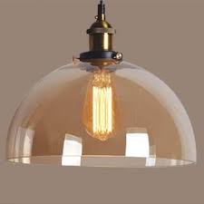 Semicircle Pendant Light With Amber Glass Shade Simple Concise Single Light Hanging Lamp For Kitchen Takeluckhome Com