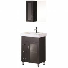 It has 2 hinged doors and 2 drawers, providing sufficient space for storing your bathroom necessities in an organized and easily accessible way. Design Element Oslo 24 In W X 18 In D Vanity In Espresso With Porcelain Vanity Top And Mirror In White Dec022 The Home Depot