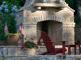 Outdoor Stone Fireplaces