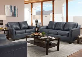 blue leather sleeper sofa