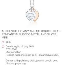 authentic tiffany and co double heart