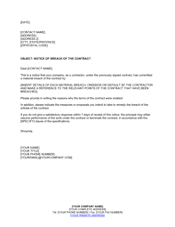 breach of contract letter template