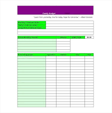 Sample Home Budget Worksheet Personal Pdf Template Strand Quizlet