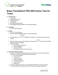 Braun Thermoscan Pro 4000 Train The Trainer A Comprehensive