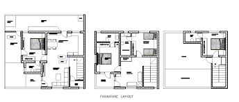 4 Bhk Duplex House Plan Layout Dwg File