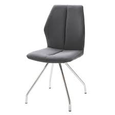 Sehr hochwertige qualität, stabile sitzschale aus dickem kunststoff. Stuhl Janika 2er Set In Grau Mit Chrome Metallgestell