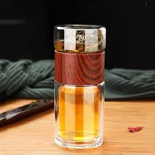 Double Wall Glass Tumbler With Tea