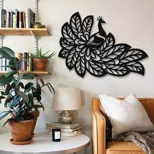 Beautiful Peacock Metal Wall Art Living