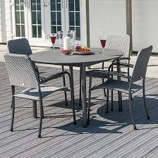 Prats Outdoor Stone Top Dining Table