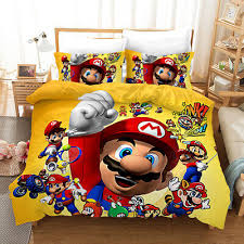 Mario Bedding Set 3pcs 3d Print Duvet