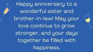 anniversary wishes for sister and